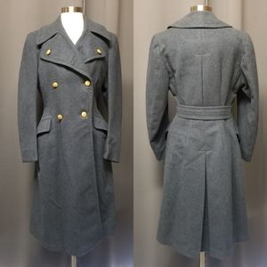 Vintage Rubenstein Bros Wool Greatcoat Trench Coat Royal Canadian Air Force 50s